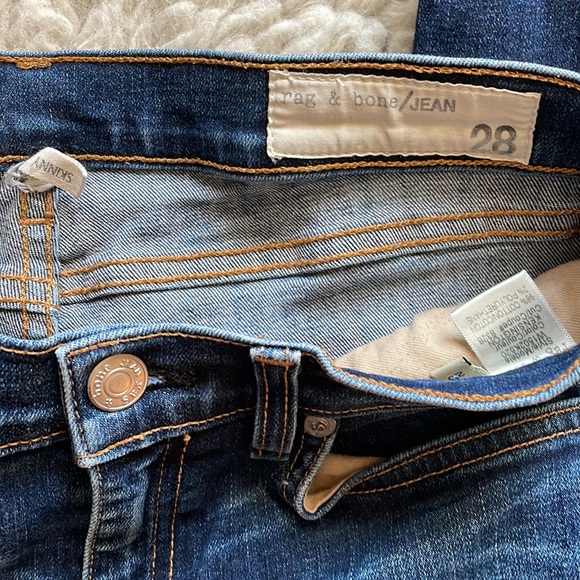 Rag & Bone Kensington Skinny Blue Jeans Sz 27 - Picture 4 of 7